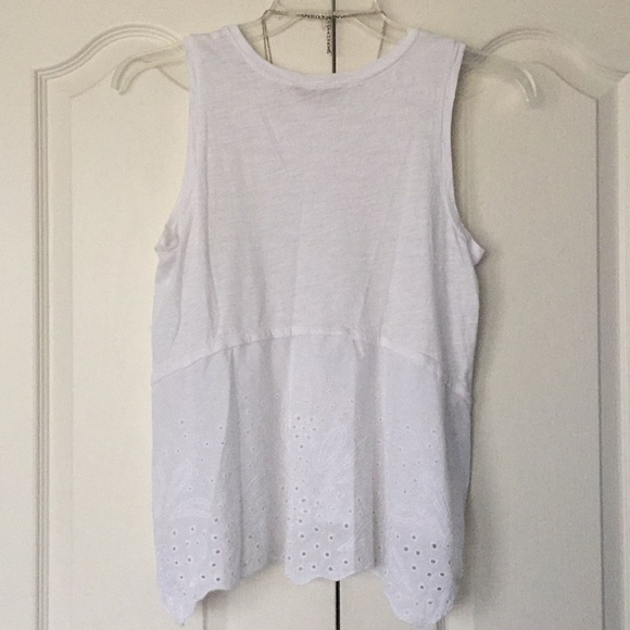 Donated - Adorable white tank with lace detail by - Picture 5 of 6
